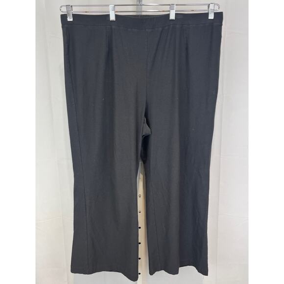EILEEN FISHER Wide Leg Crop Pants Washable Stretch Crepe Gray Size 3X Plus - Picture 1 of 8